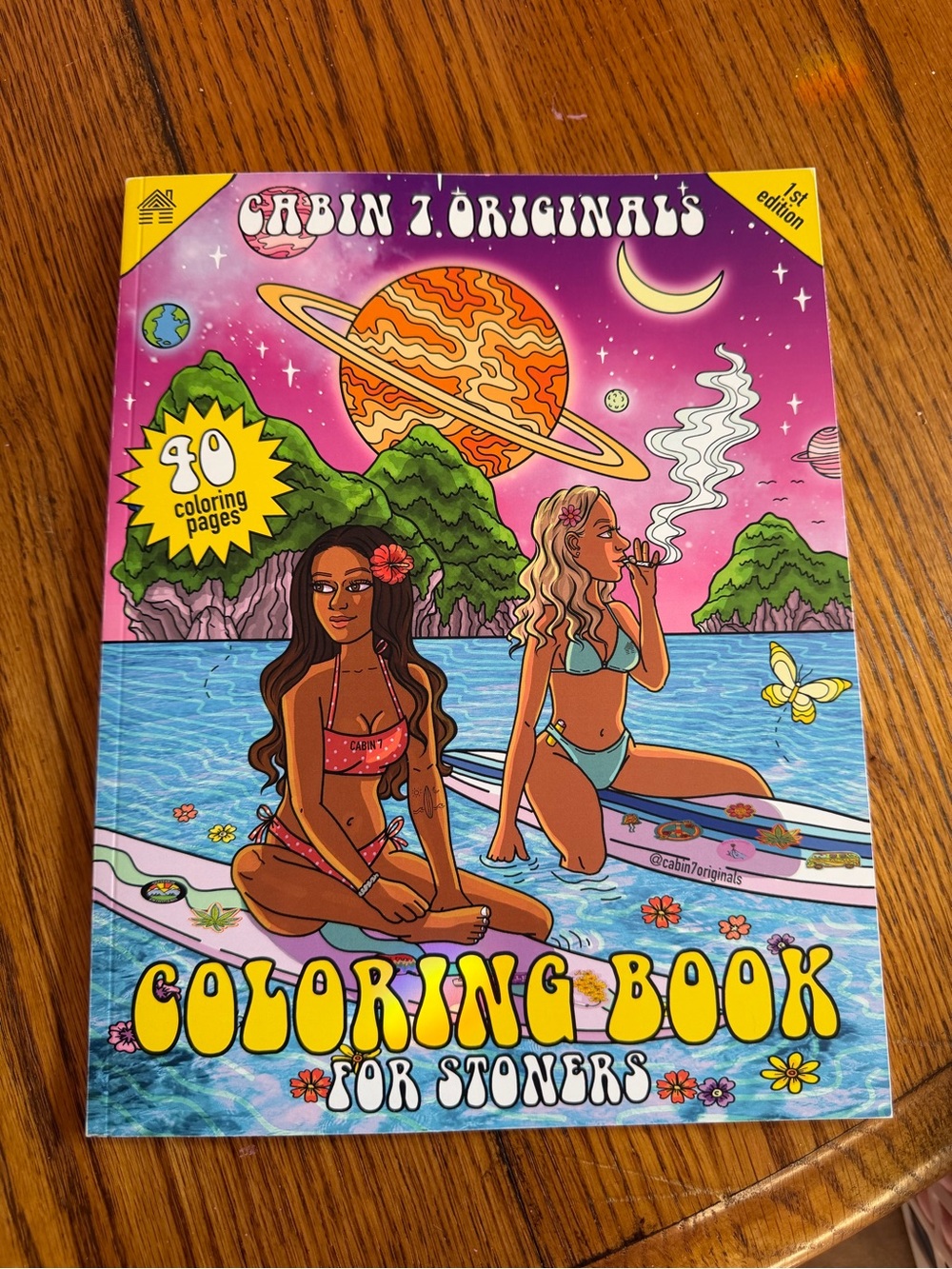 Adult Coloring Book. Weed Themed